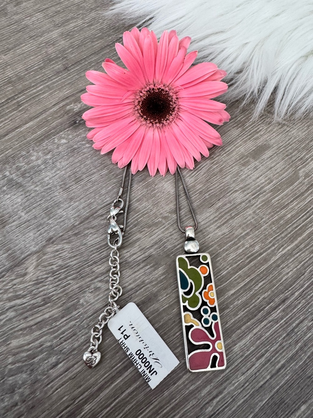 🌸🌼 BRIGHTON Spring Hill Floral Reversible Pendant With Adjustable Necklace